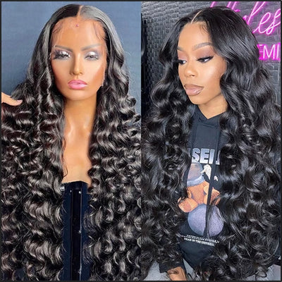 Long Loose Deep Wave Wig 40 Inch 13x4 Lace Front Wigs Glueless Human Hair Wig Loose Deep Wave