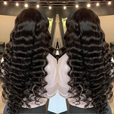 Loose Deep Wave Wigs 5x5 HD Lace Closure Wig Transparent Lace Wig Glueless Wigs