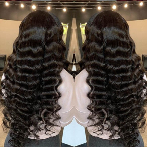 Loose Deep Wave Glueless Wig 13x4 Lace Front Wig Invisible HD Transparent Lace Frontal Wigs