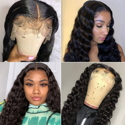 13x6 Lace Front Loose Deep Wig 150% Density HD Human Hair Frontal Wig Glueless Loose Deep Wig
