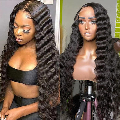 Loose Deep Lace Closure Wig 5x5 Transparent Lace Human Hair Undetectable Lace Wig Glueless Wigs