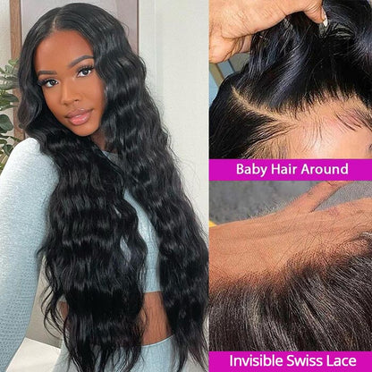 30 Inch Long Wig 4x4 Loose Deep Wig Real Swiss Lace Human Hair Wig Lace Closure Wig Glueless Wigs