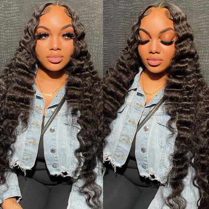 30 Inch Long Wig 4x4 Loose Deep Wig Real Swiss Lace Human Hair Wig Lace Closure Wig Glueless Wigs