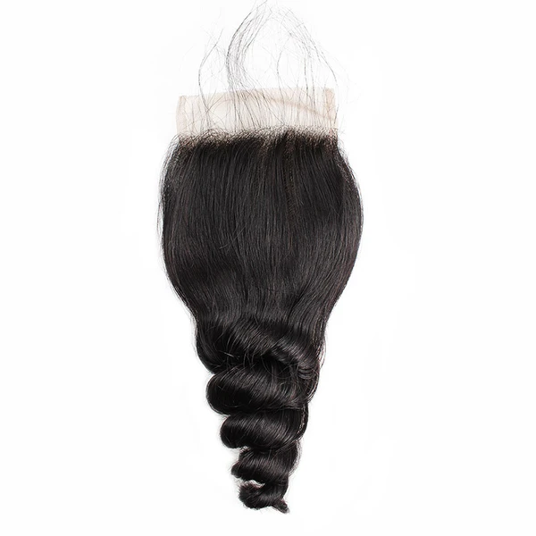 loose wave 100 human hair lace closure