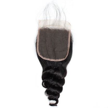 loose wave 100 human hair lace closure