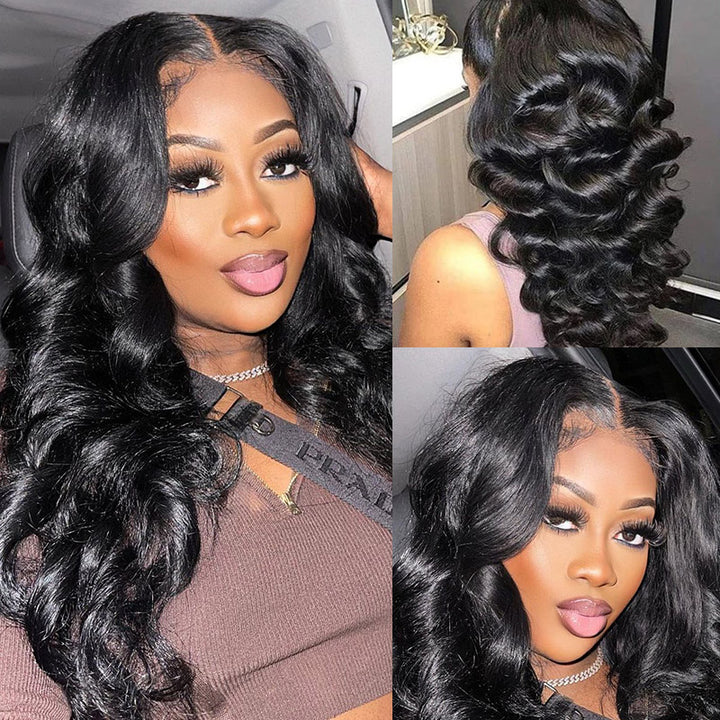 Loose Wave Human Hair Wigs With Baby Hair 4x4 Transparent HD Lace Closure Wigs Pre-Cut Lace Wigs