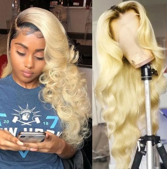 613 Honey Blonde Wig Body Wave Lace Frontal Wig 13x4 Lace Front Wig 150% Density