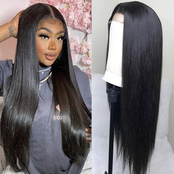 5x5 Lace Closure Wig Pre-plucked HD Lace Wigs Glueless Straight Human Hair Lace Front Wig Wear and Go Wig