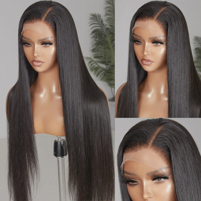 Straight Lace Closure Wig 5x5 HD Lace Closure Wig Pre-plucked Straight Human Hair Glueless Wigs