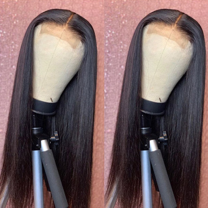 Straight Lace Closure Wig 5x5 HD Lace Closure Wig Pre-plucked Straight Human Hair Glueless Wigs