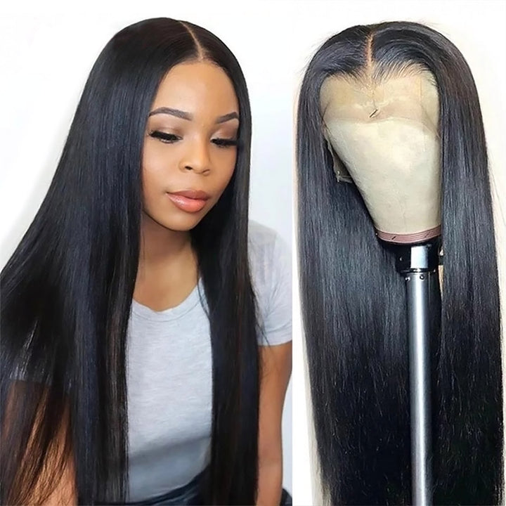 Glueless Straight Human Hair Wig 13x6 Lace Front Wig HD Transparent Lace Frontal Wig