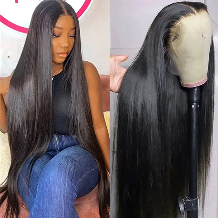 32Inch Wear and Go 13x4 Lace Front Wig Long Straight Human Hair Wig 200% Density Lace Front Wig 32 Inch Long Wig