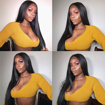 silky straight hair 100% virgin human hair wig