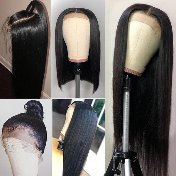 silky straight hair 100% virgin human hair wig