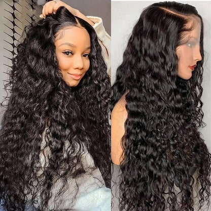 Wear and Go Water Wave Lace Front Wig 13x6 Lace Frontal Wig 200% Density Glueless Human Hair Wigs