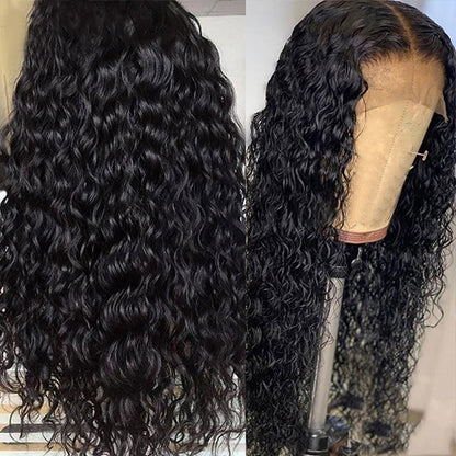 Long 30 Inch Glueless Water Wave Wig 13x4 HD Lace Front Wig Wet and Wavy Lace Frontal Wig with Pre-plucked